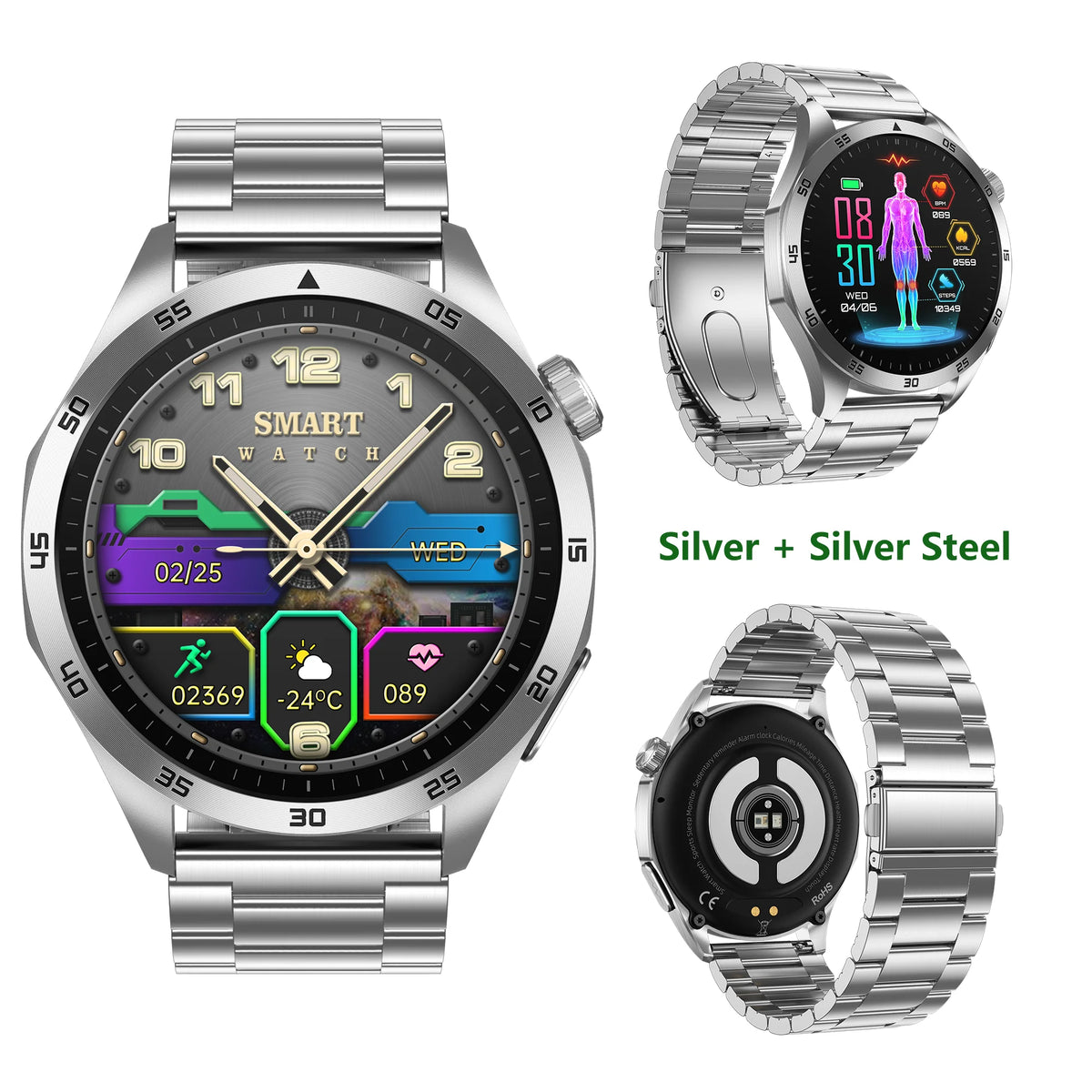 Smart Watch With ECG PPG Blood Oxygen And Bluetooth Calling