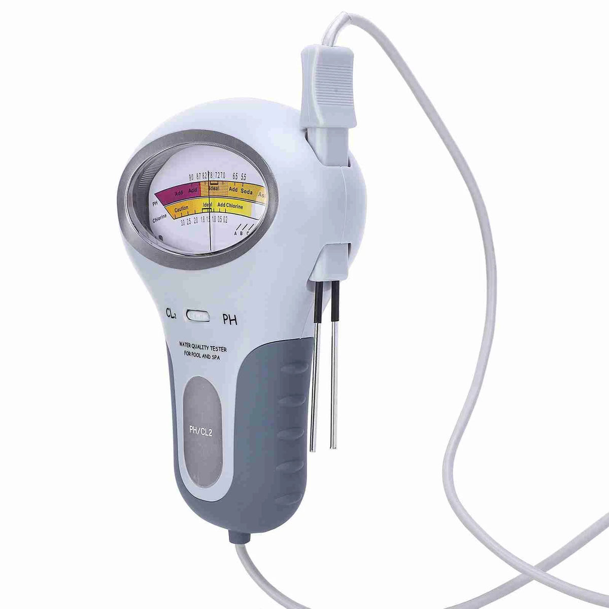 PC‑102 CL2 Chlorine & PH Tester Swimming Pool Spa Water Quality Analyzer with Probe Spa Chlorine Tester