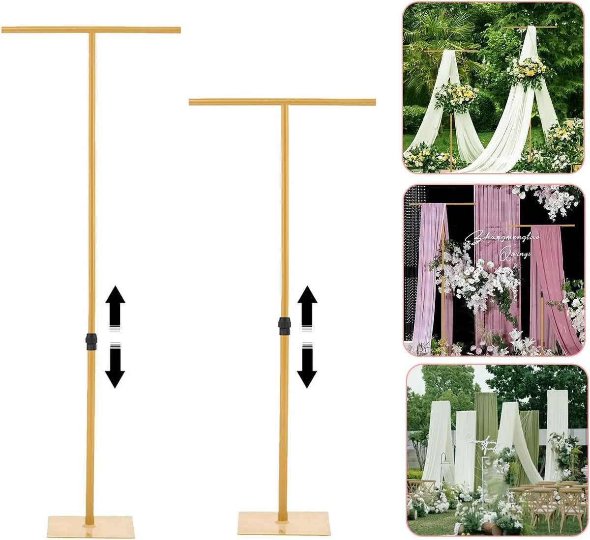 Adjustable Metal Backdrop Stand Background Support for Wedding Decor