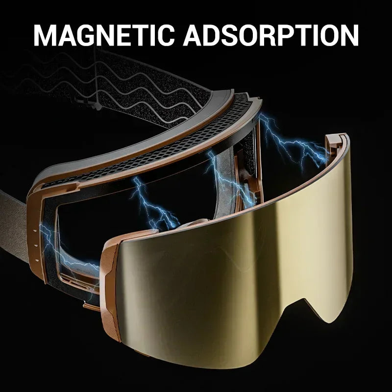 Kapvoe Photochromic Ski Goggles With Anti-Fog OTG UV Protection