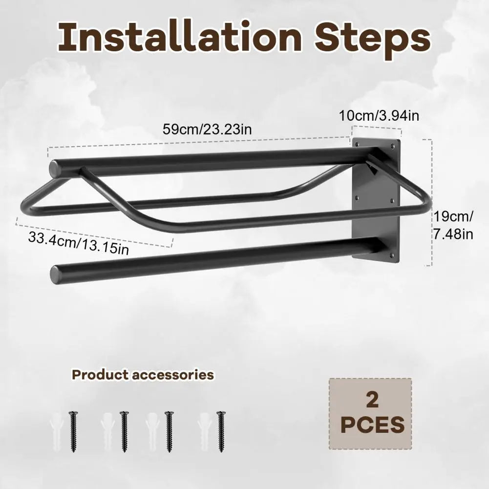 Heavy Duty Wall Mount Horse Saddle Rack With Pad Bar
