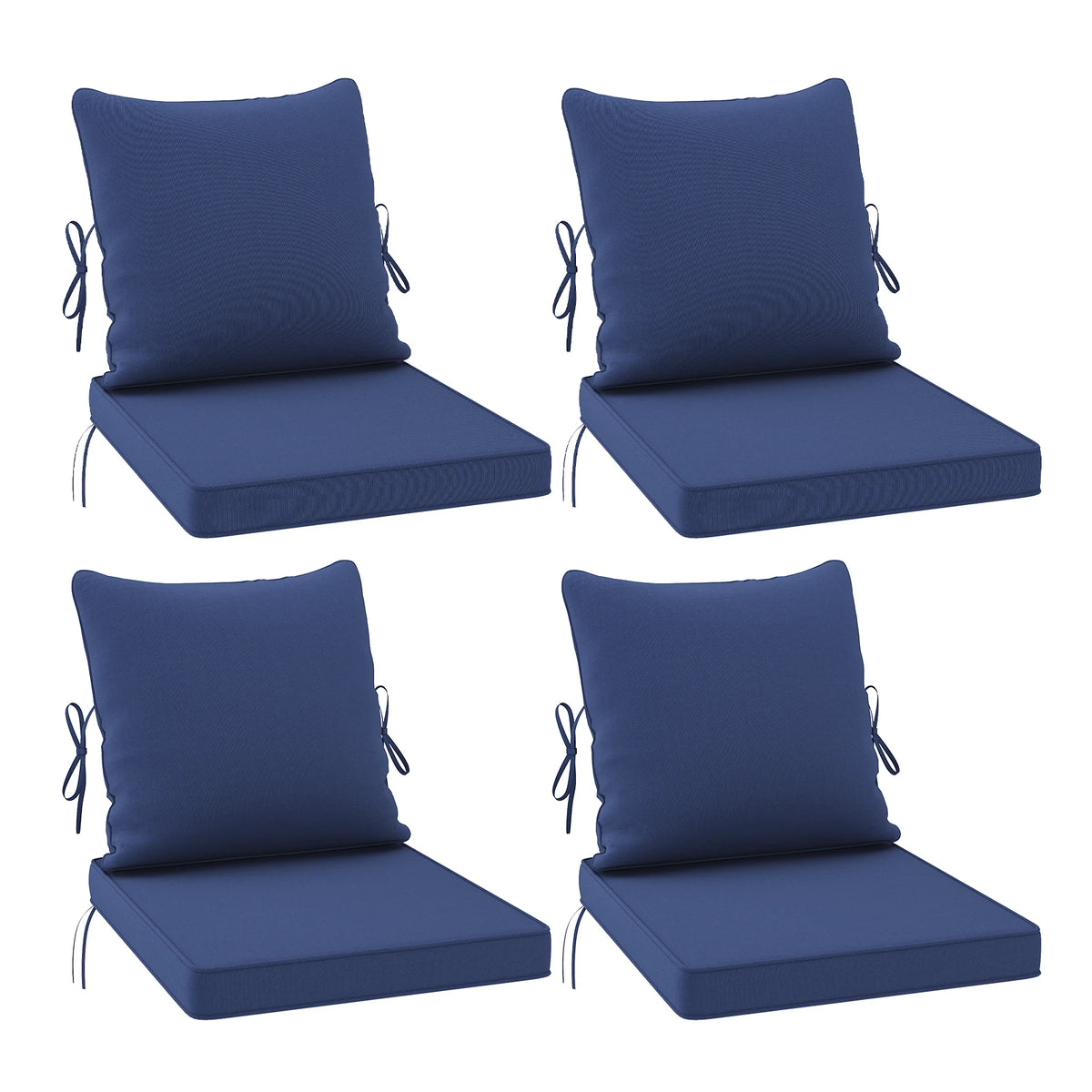 Outdoor Chair Cushions Set of 2, 24"× 24" Outdoor Sofa Replacement Cushions with Removable Cover for Patio Furniture