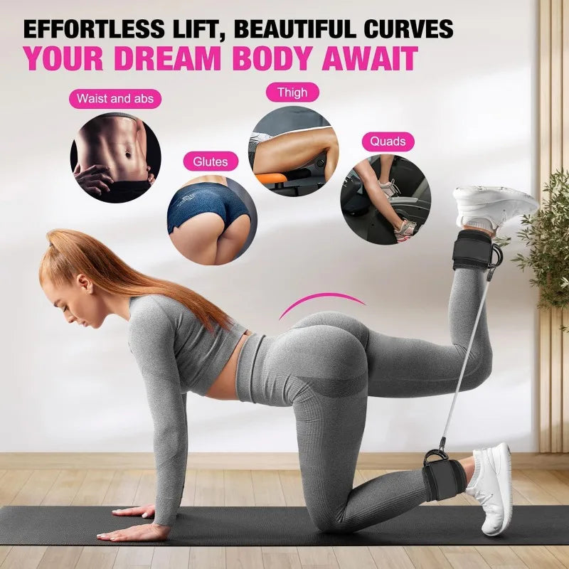 Slip Resistant Ankle Resistance Bands for Leg and Glute Workouts