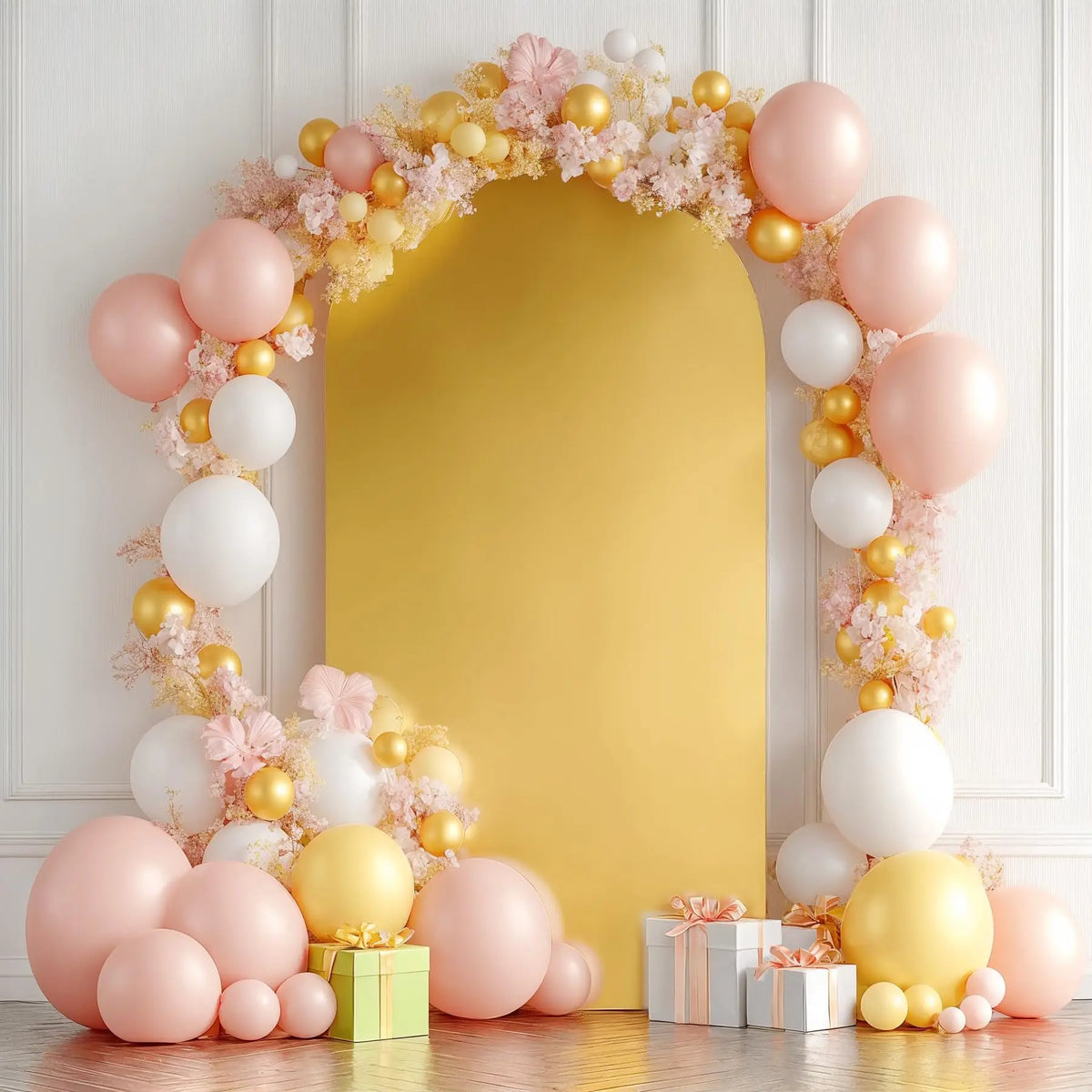 Glitter Spandex Wedding Arch Cover for Ceremony and Event Decor