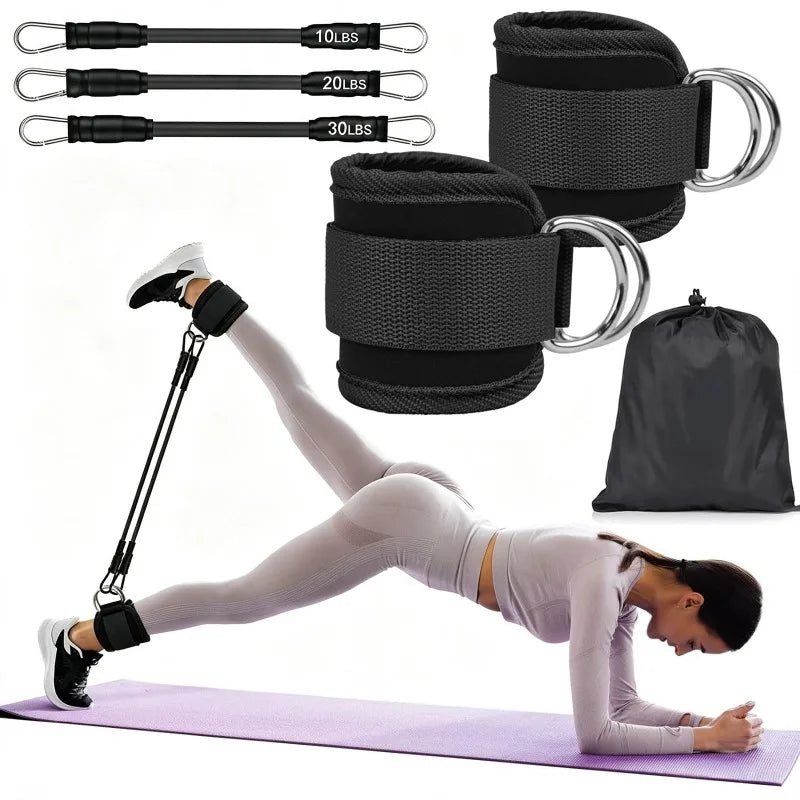 Slip Resistant Ankle Resistance Bands for Leg and Glute Workouts