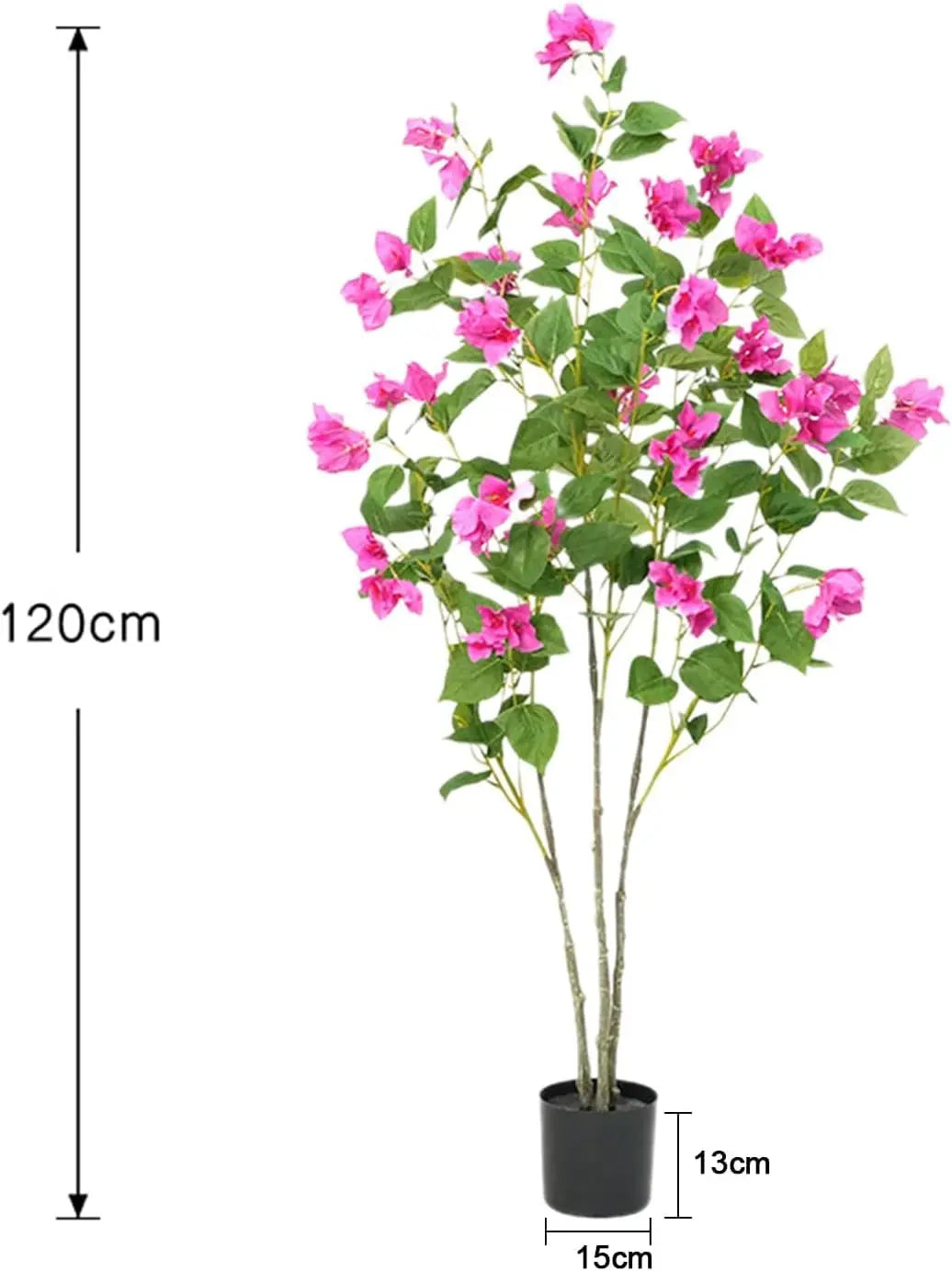 Twister Artificial Bougainvillea Tree Silk Faux Floral Decor