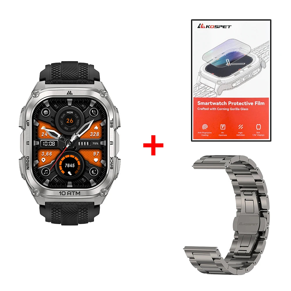 KOSPET Tank GPS Smartwatch With Offline Maps And Health Tracking