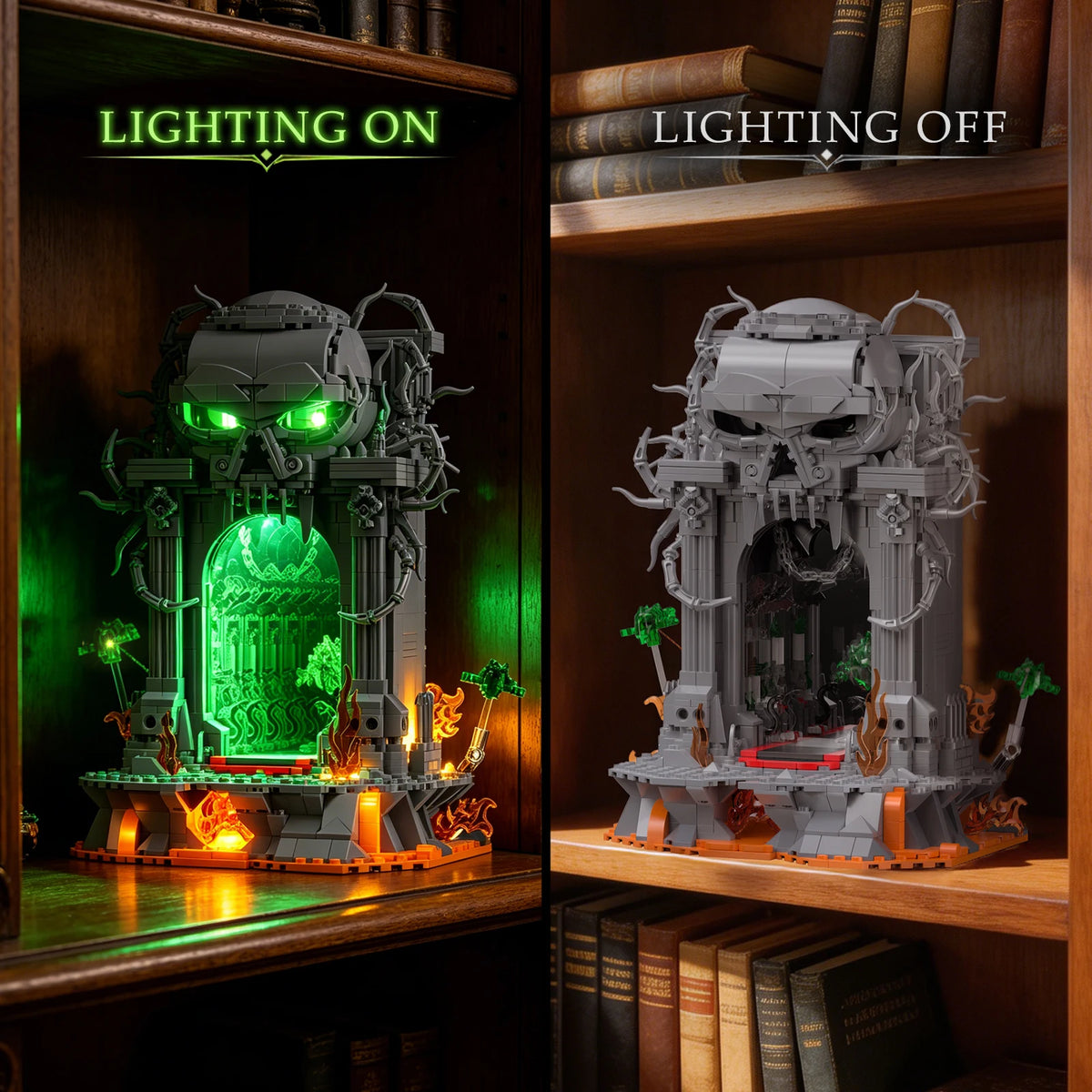 JMBricklayer Dark Portal LED Building Blocks Skull Gate Gothic Display