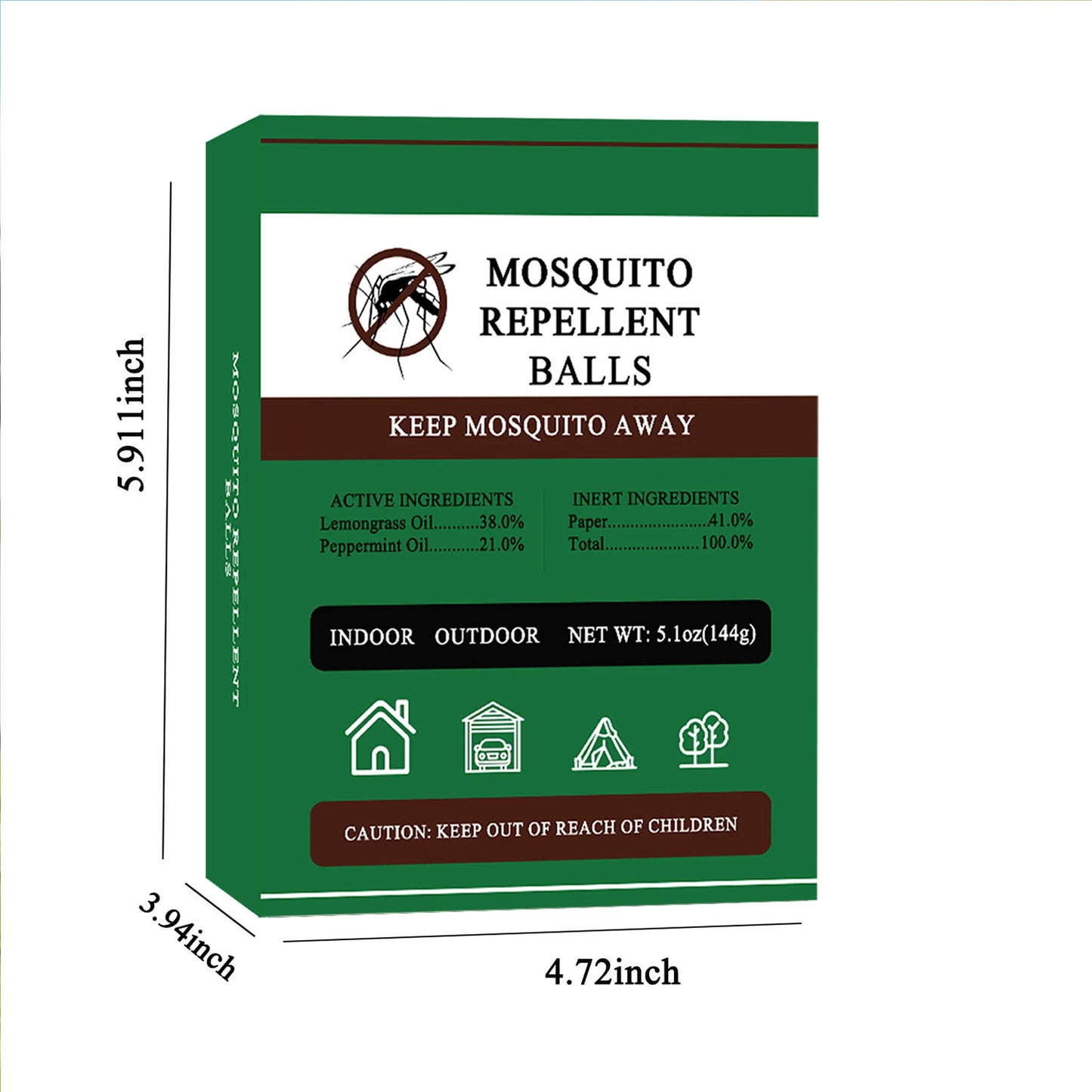 Natural Mosquito Repellent Balls Providing Indoor Outdoor Protection
