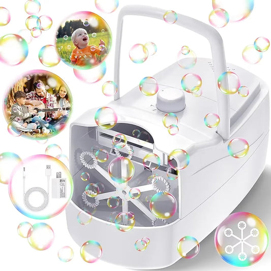 Kids Safe Automatic Bubble Blower Machine Portable Electric Toy