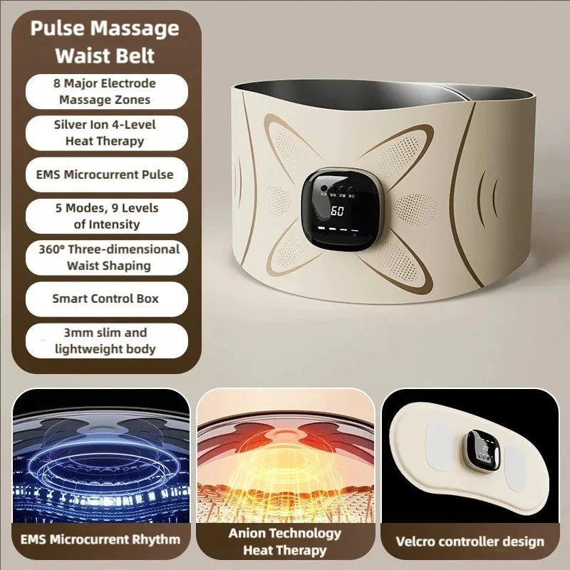 Jitesy EMS Heating Waist Massager Belt For Abdominal Muscle Stimulation