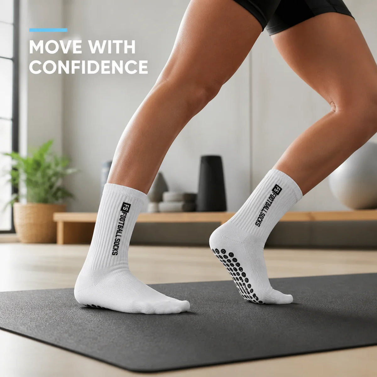 Professional Silicone Grip Non Slip Athletic Crew Sports Socks