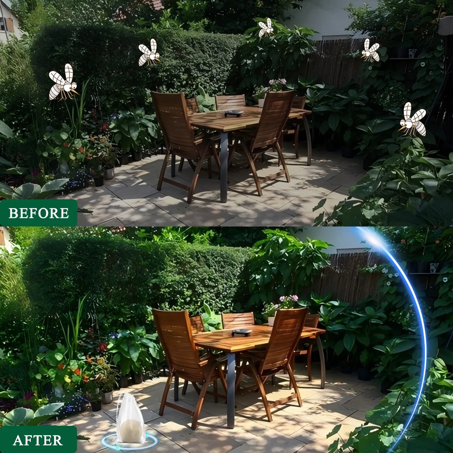 Natural Mosquito Repellent Balls Providing Indoor Outdoor Protection