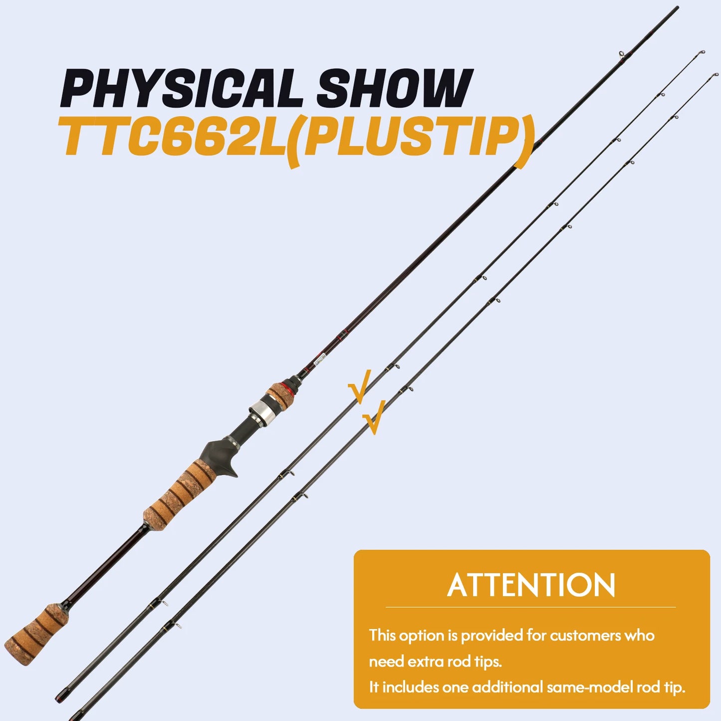 Kuying Carbon Fiber Two Piece Baitcasting Fishing Rod