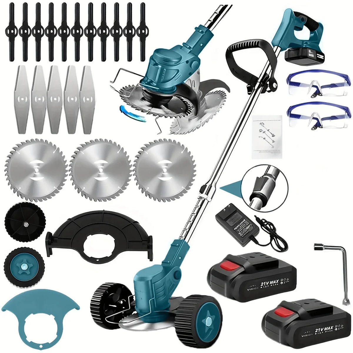 Cordless Electric Lawn Trimmer And Multi Function Garden Tool