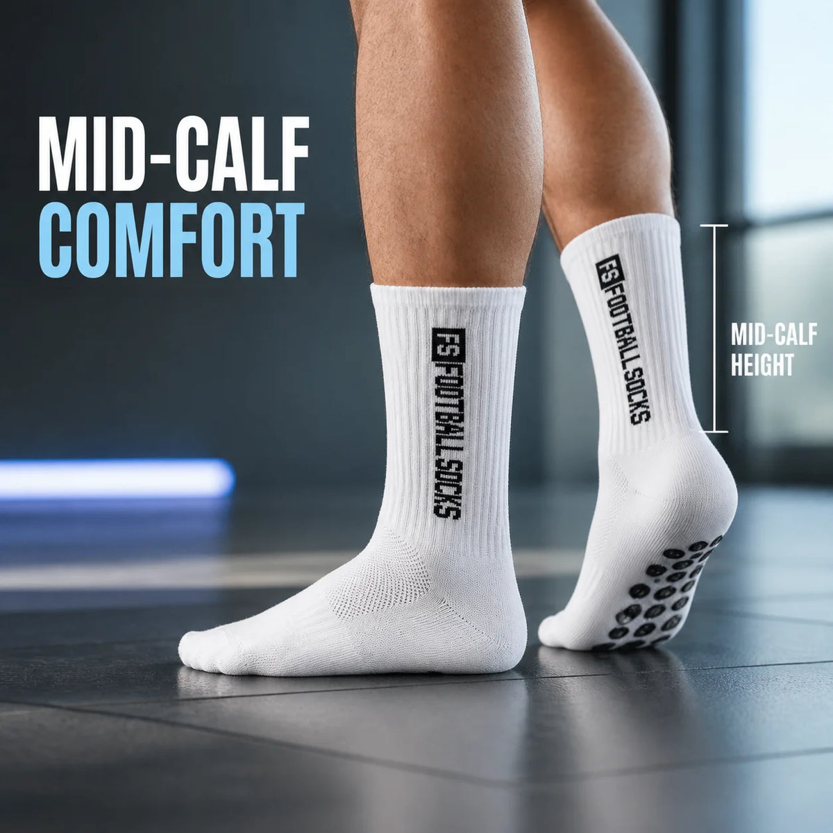 Professional Silicone Grip Non Slip Athletic Crew Sports Socks