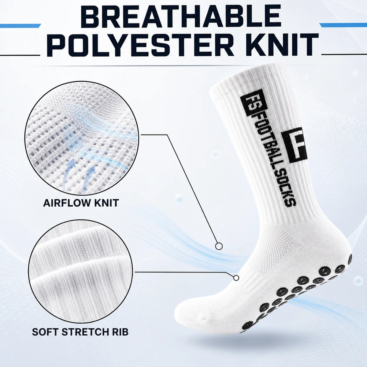 Professional Silicone Grip Non Slip Athletic Crew Sports Socks
