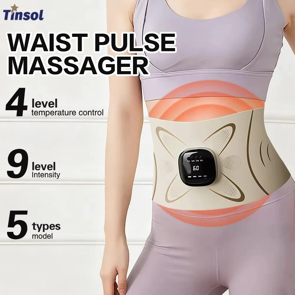 Jitesy EMS Heating Waist Massager Belt For Abdominal Muscle Stimulation