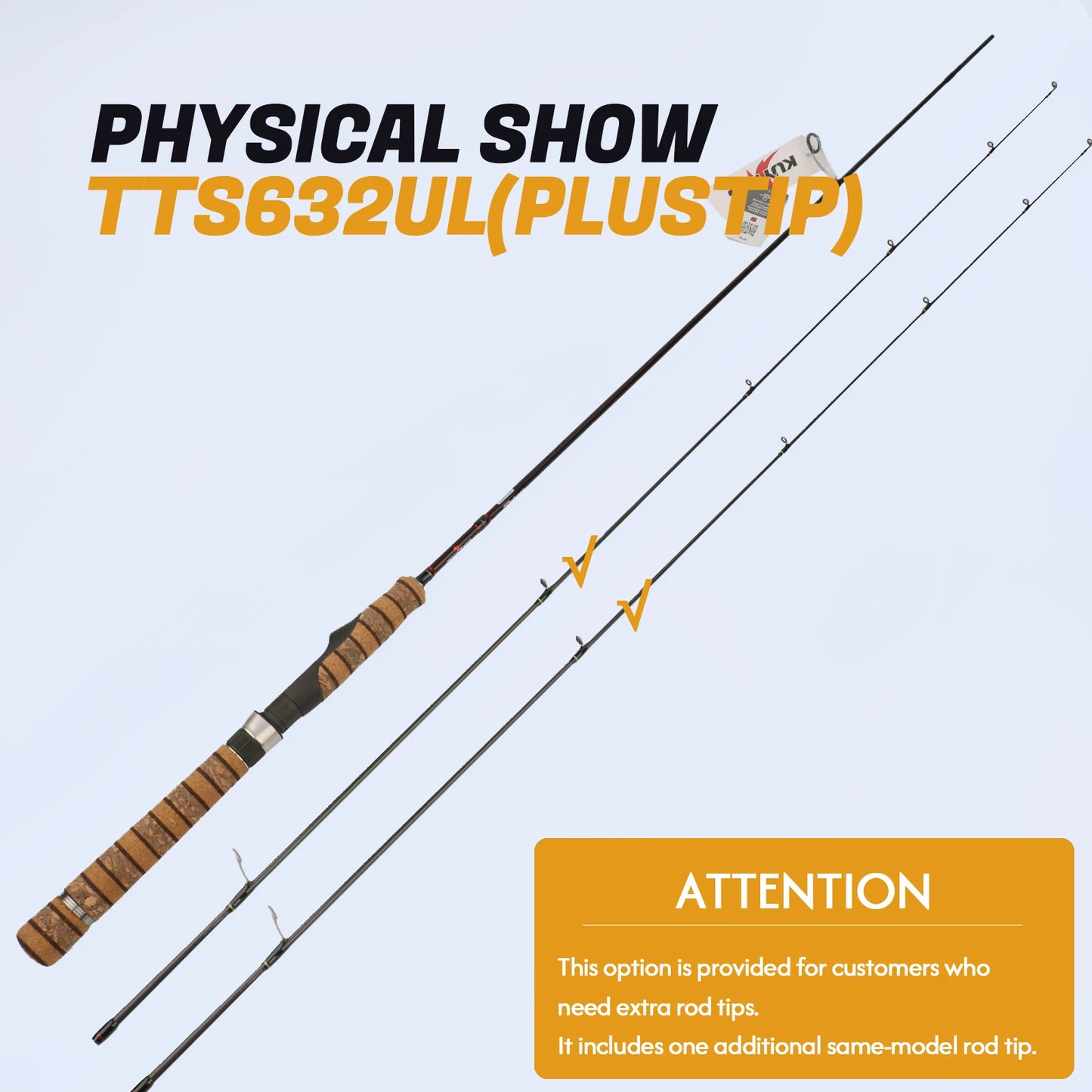 Kuying Carbon Fiber Two Piece Baitcasting Fishing Rod