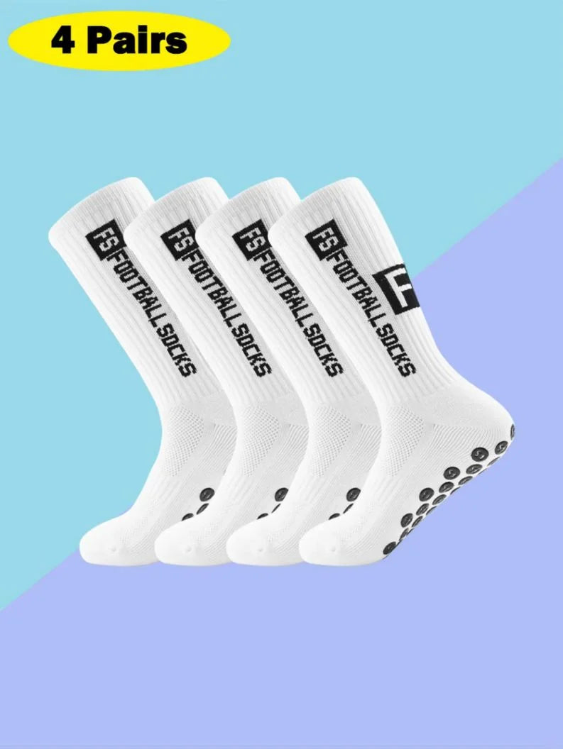Professional Silicone Grip Non Slip Athletic Crew Sports Socks