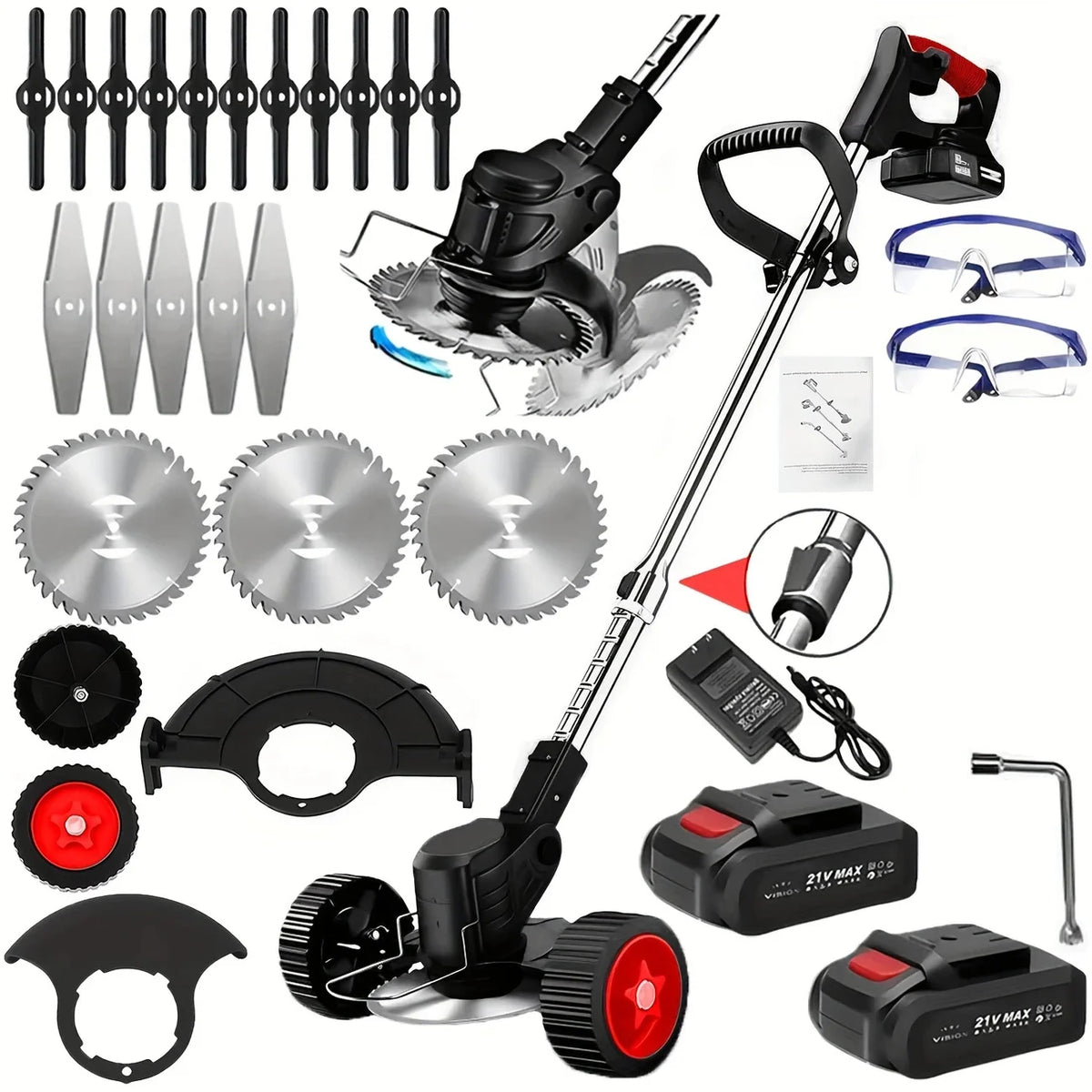 Cordless Electric Lawn Trimmer And Multi Function Garden Tool