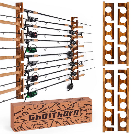 Ghosthorn Wall Ceiling Mounted Fishing Rod Rack Storage Organizer