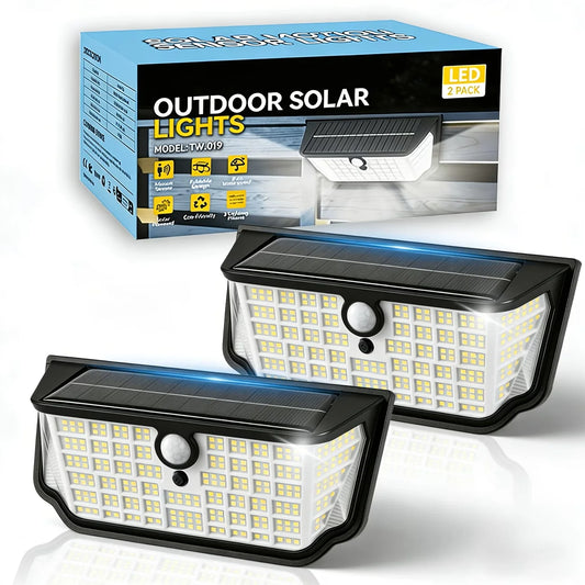 KPSTEK 326 LED Solar Motion Sensor Security Flood Lights