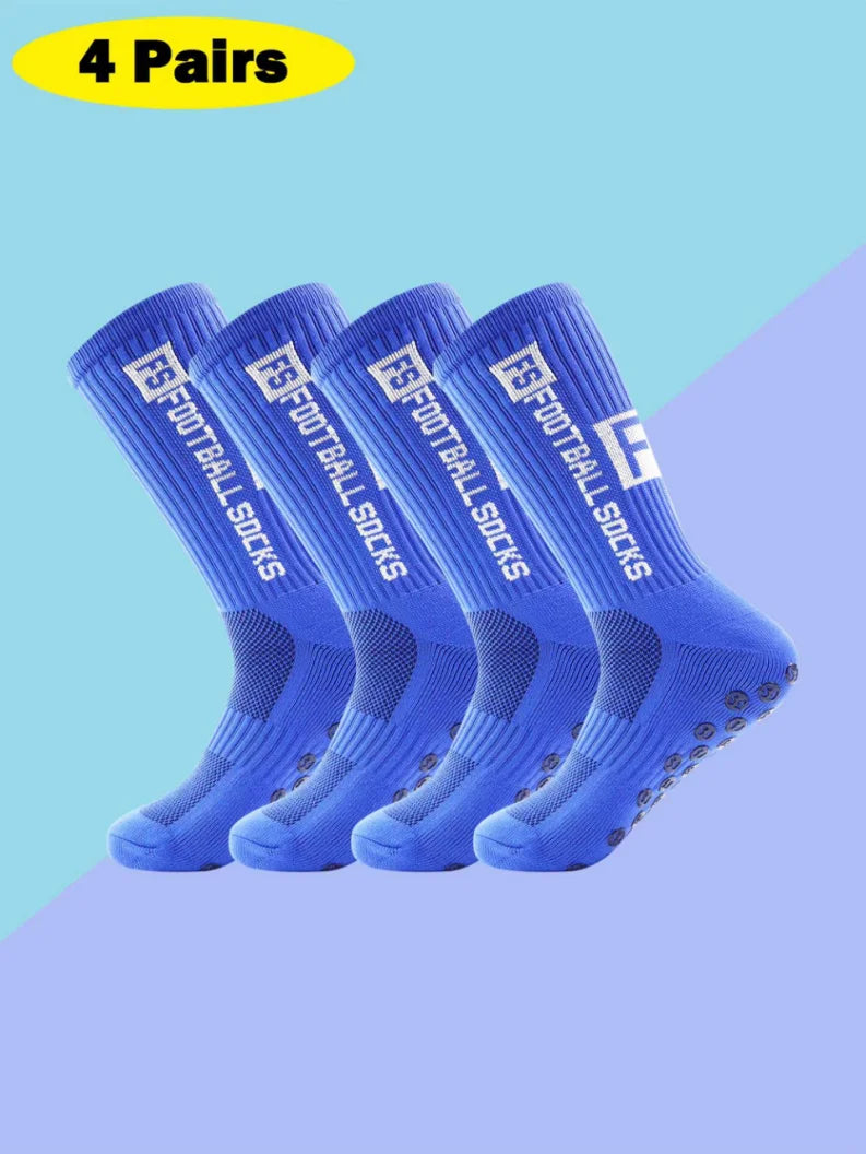 Professional Silicone Grip Non Slip Athletic Crew Sports Socks