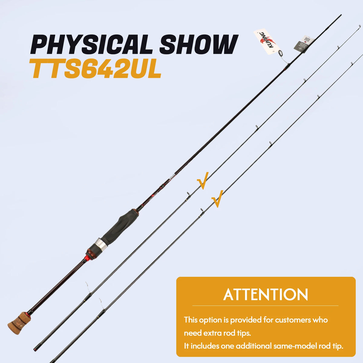 Kuying Carbon Fiber Two Piece Baitcasting Fishing Rod