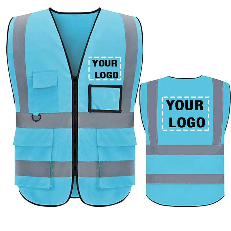 Dobbyunzhen High Visibility Reflective Safety Vest With Custom Logo