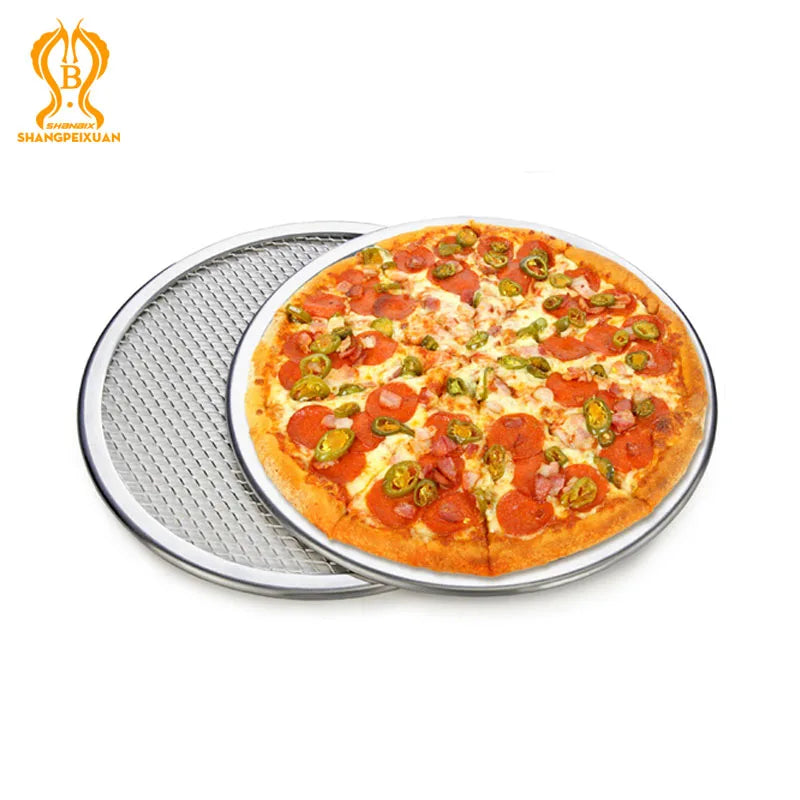 Aluminum Mesh Pizza Pan and Commercial Grade Baking Screen
