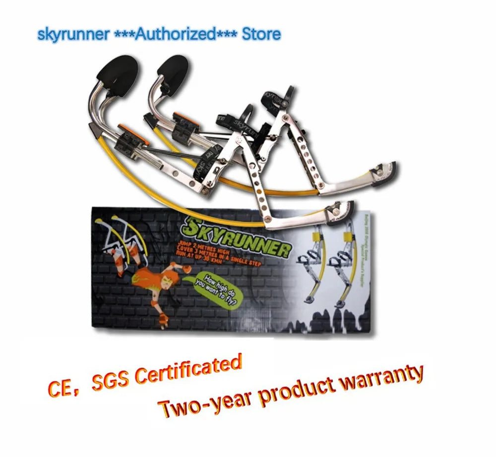 Holiday gifts for adults Weight 200-255 lbs/90-110kg YELLOW Color Exercise  jump stilts/skyrunner/Jump-shoes/Flying Shoes