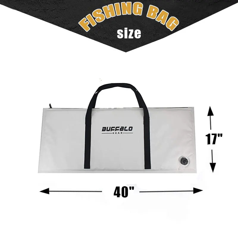 Insulated Fish Cooler Bag With Leakproof Drain Plug Kayak Fishing