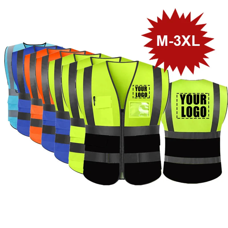 Dobbyunzhen High Visibility Reflective Safety Vest With Custom Logo