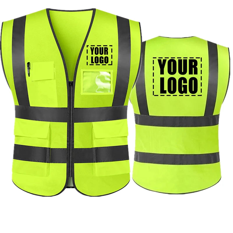 Dobbyunzhen High Visibility Reflective Safety Vest With Custom Logo