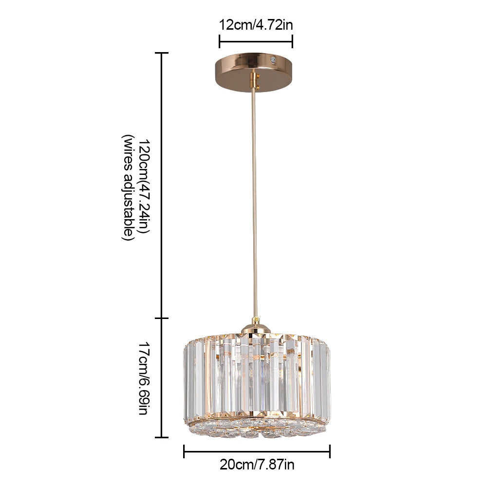 GreeLustr Modern Crystal Pendant Light Ceiling Fixture
