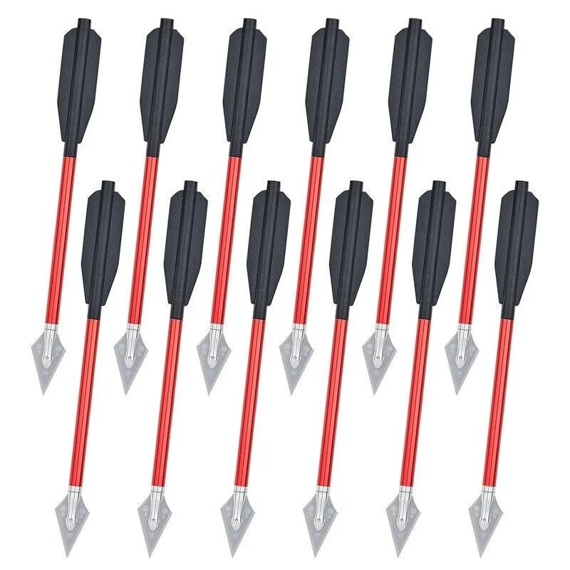 Aluminium Crossbow Arrows 12pcs 6.7 Inch Crossbow Bolts Removable Blade Arrowheads Suitable for Outdoor Archery Shooting Hunting