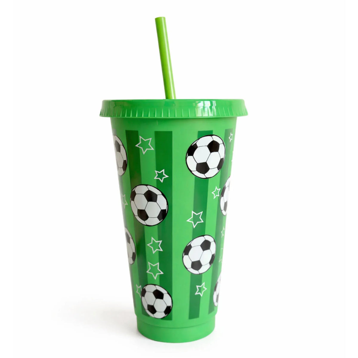 Football Themed Reusable Plastic Sports Party Drinking Tumbler