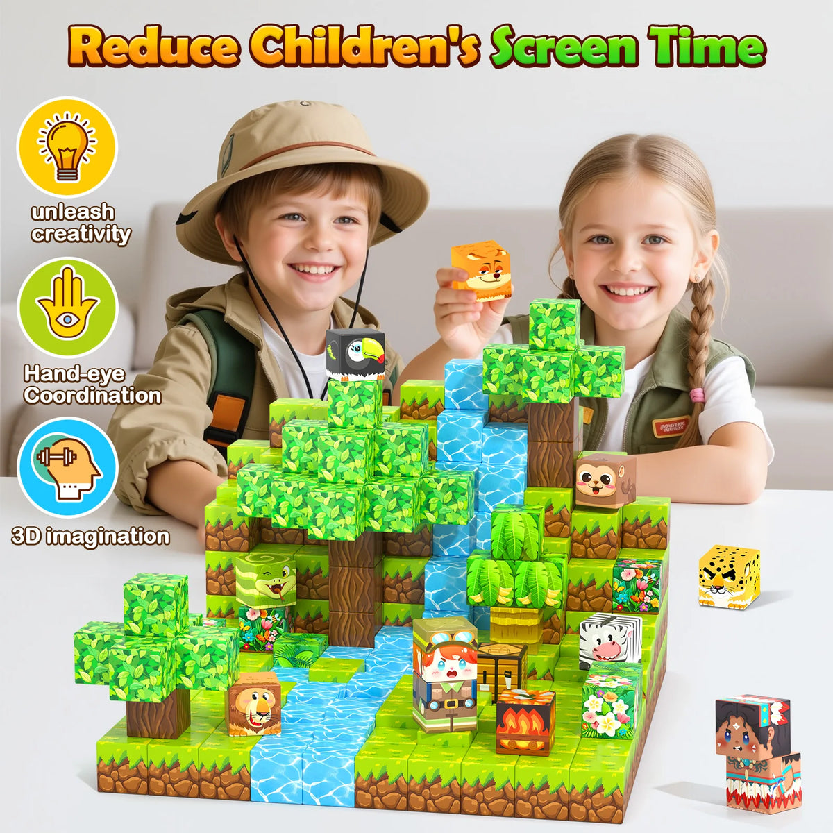 Gooidea Magnetic Building Blocks Construction Toy For Kids