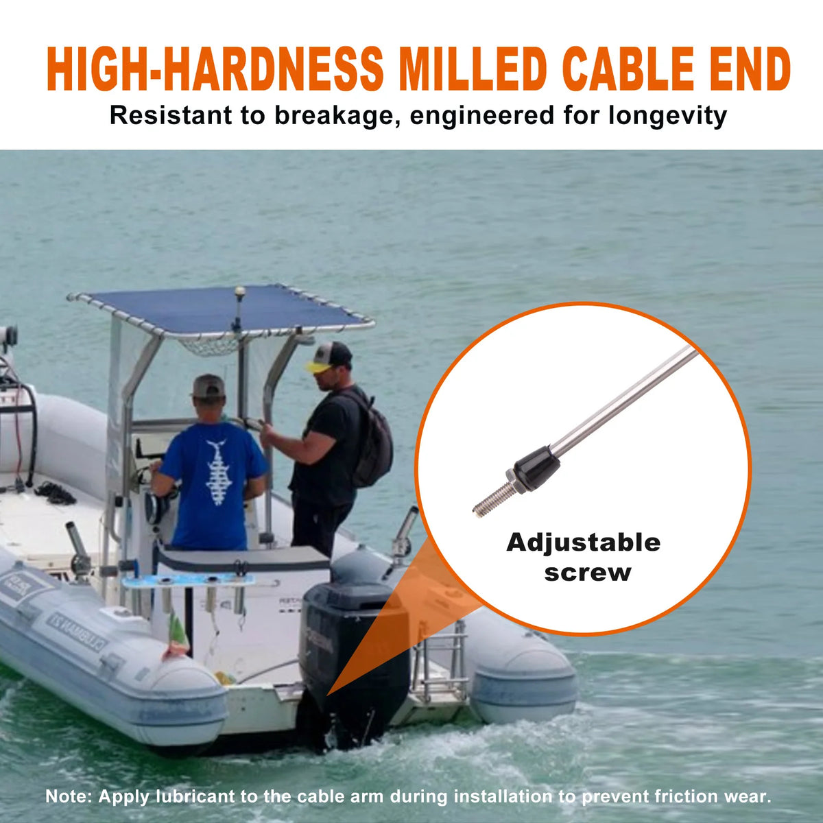 13FT 33C Marine Throttle Control Cable for Outboard Engine Control Lever — Smooth & Precise Operation
