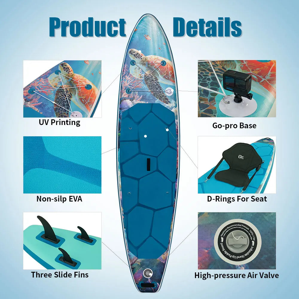 InnoExpo Inflatable Stand Up Paddle Board Non Slip Water Sport