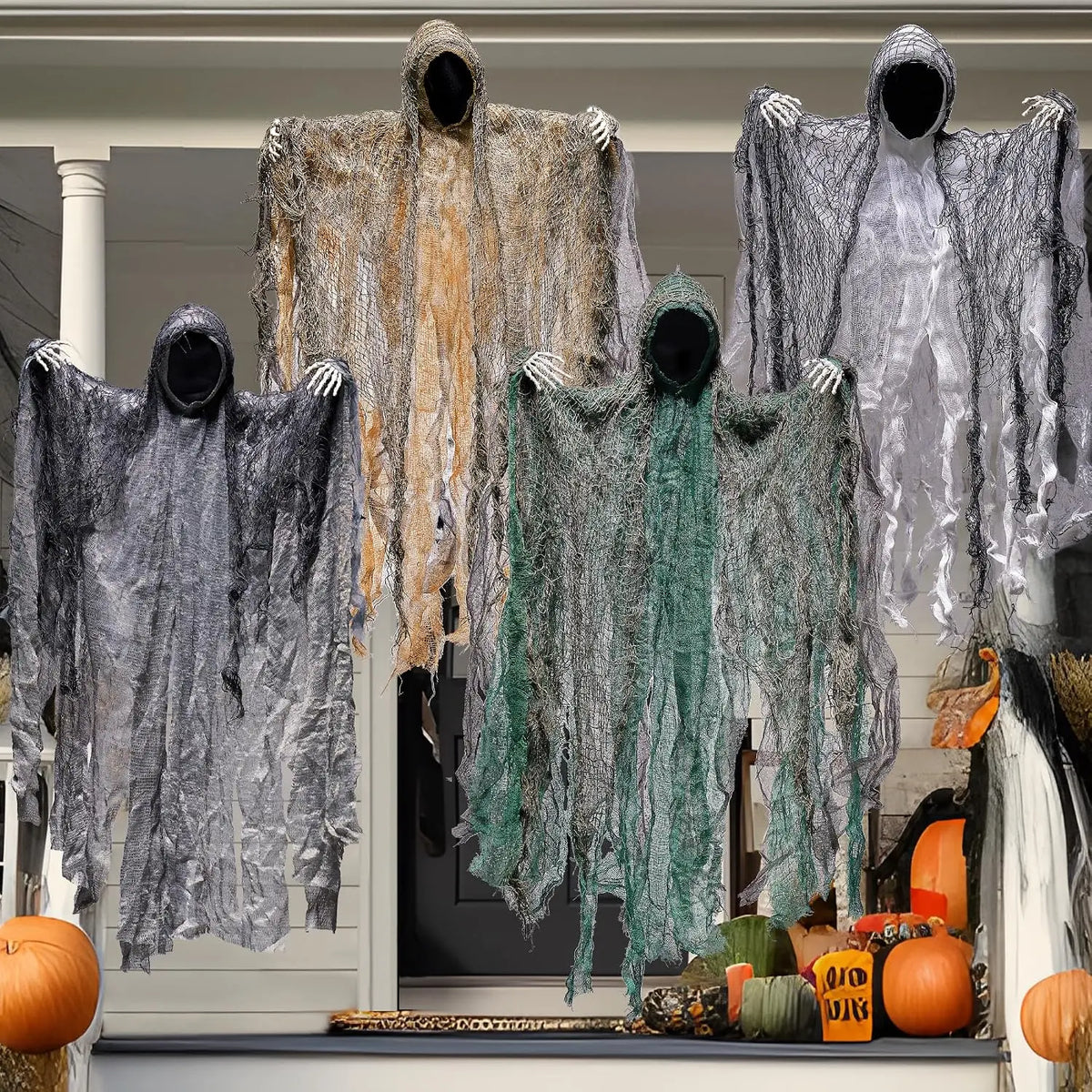 Halloween Hanging Faceless Ghost Grim Reaper Outdoor Party Decorations