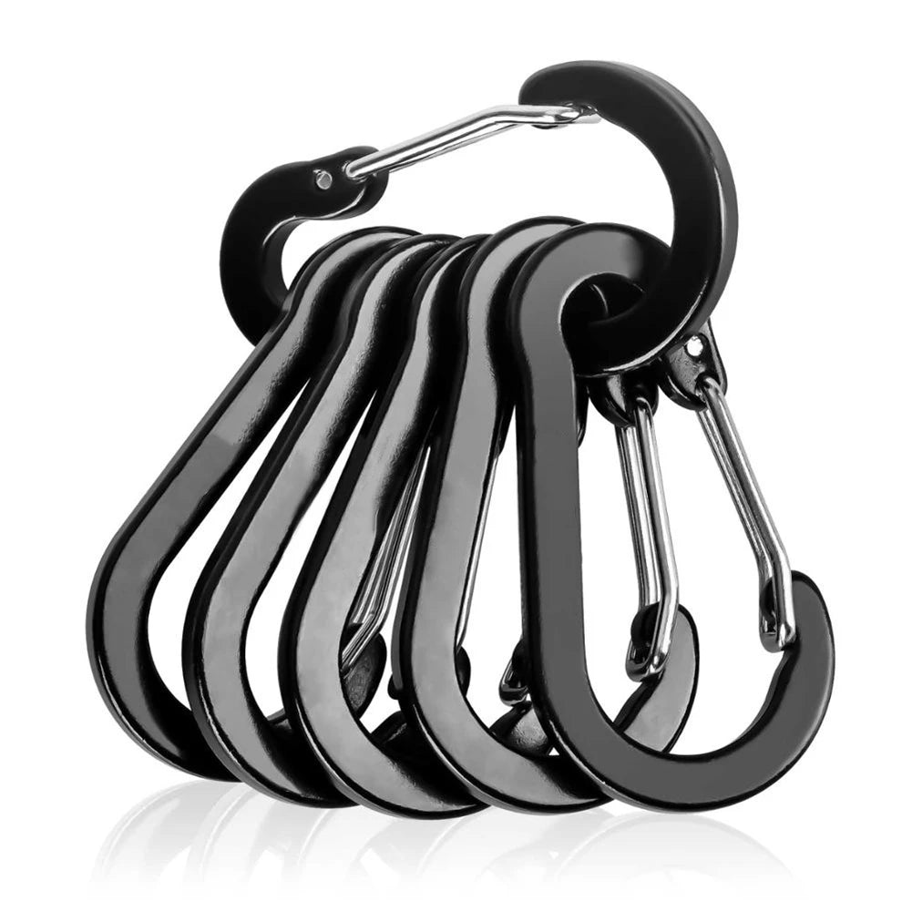 West Biking Multifunctional D Shape Carabiner Spring Snap Clip