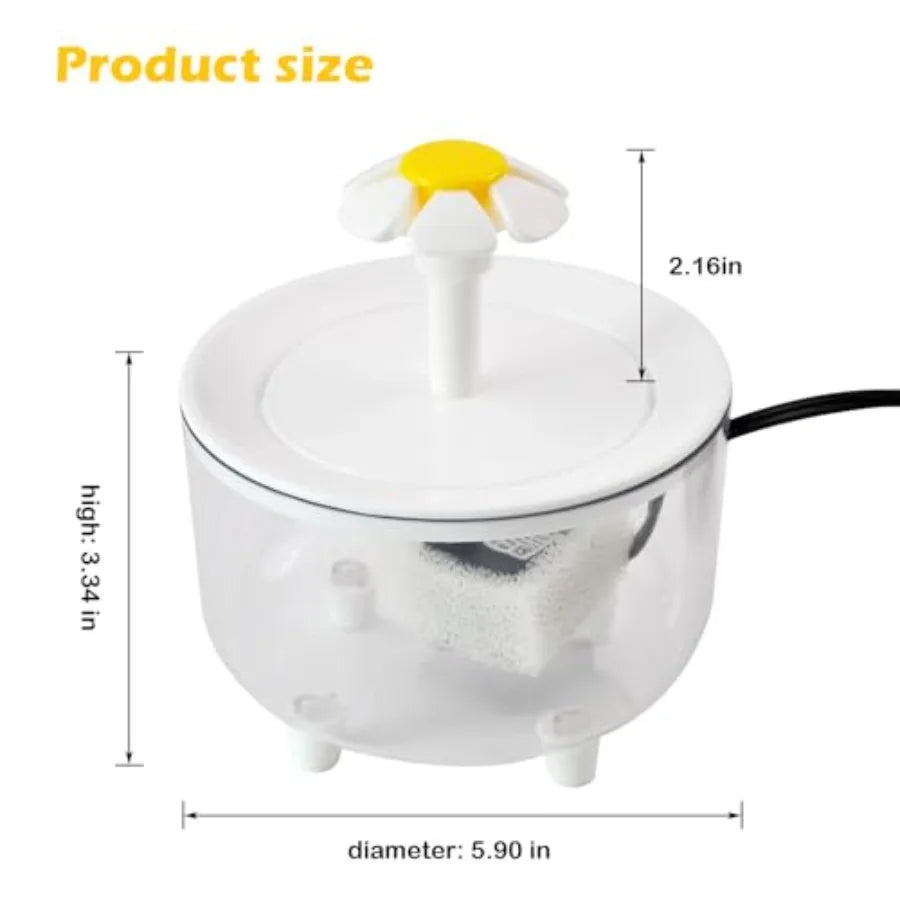Automatic Indoor Bird Bath With Fountain Filter And Circulating Pump
