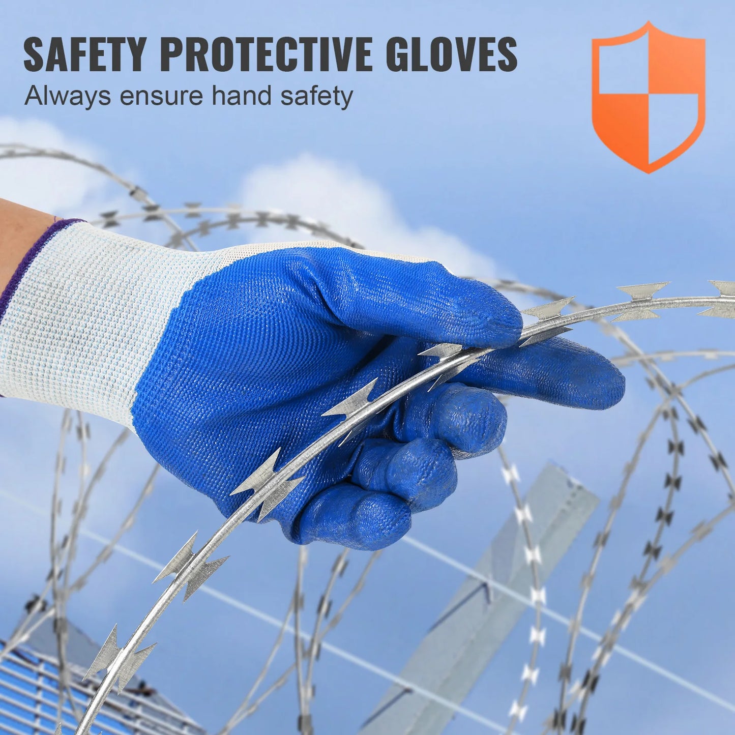 Succebuy Galvanized Double Spiral Razor Wire Fence Coil