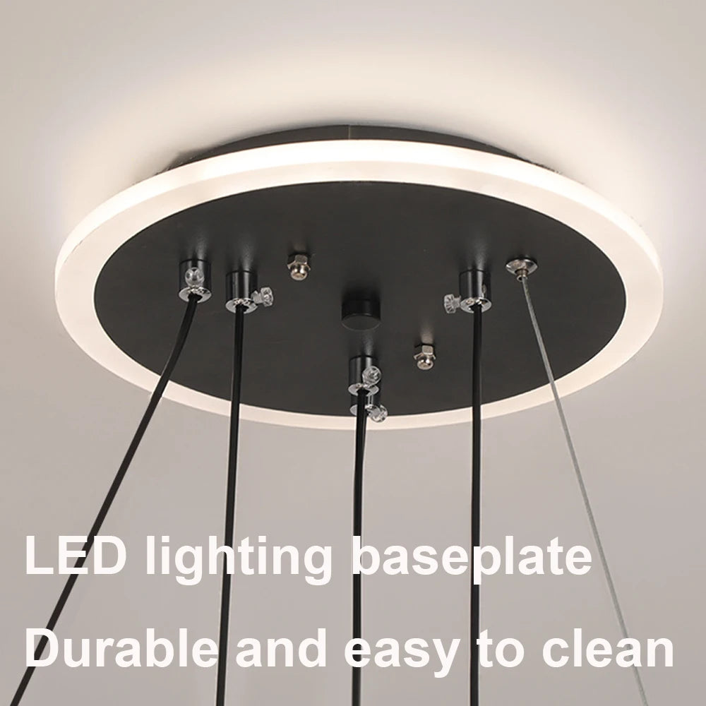 LED Pendant Light With Crystal Lampshade And Backlit Base