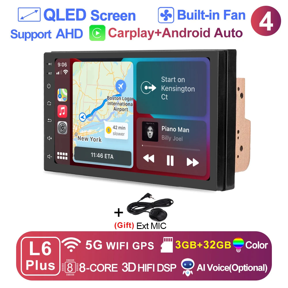 Lehx Android 15 Car Multimedia Player With Wireless Carplay