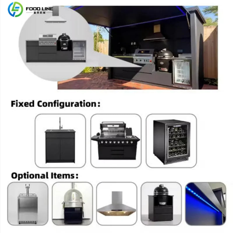 Foodline Modular Outdoor Kitchen BBQ Island Stainless Steel Cabinets