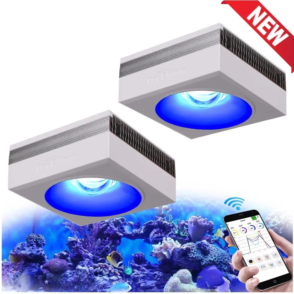PopBloom RL90 WiFi LED Aquarium Light Full Spectrum Reef Lamp