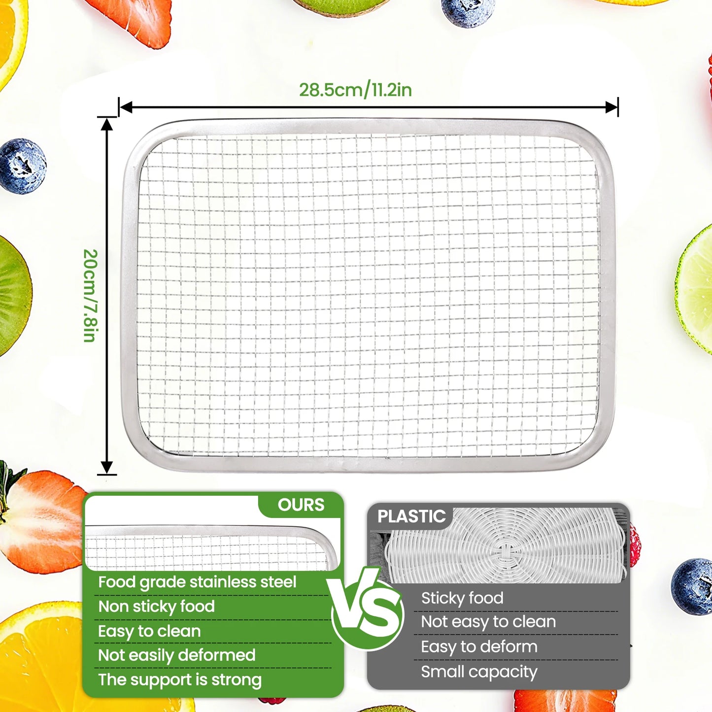 Stainless Steel Electric Food Dehydrator With Adjustable Thermostat